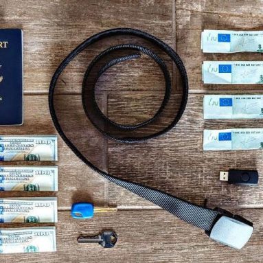 Ceinture avec portefeuille caché